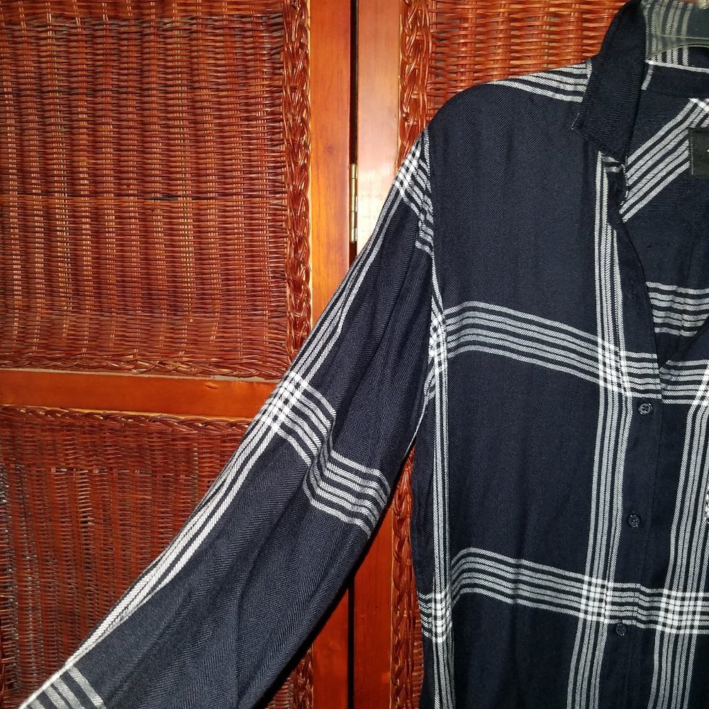 Rails Bianca Plaid Button Down Shirtdress Indigo - Picture 8 of 15